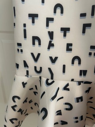Vestido Maje blanco y negro