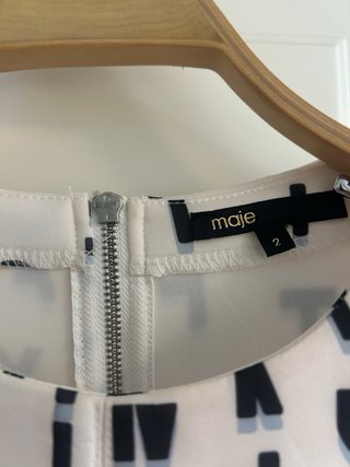 Vestido Maje blanco y negro