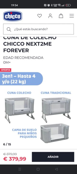 Cuna Chicco Next to me forever
