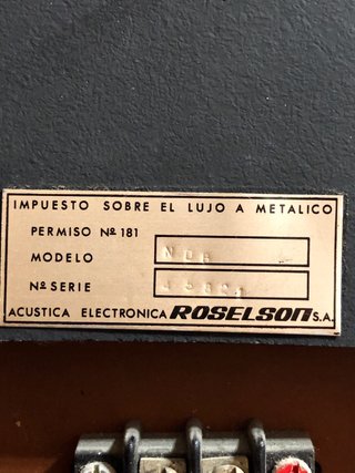 Altavoces Roselson NDB 1971