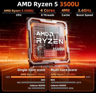 Portátil 15.6 AMD Ryzen 5 3500U 16GB RAM 512GB SSD