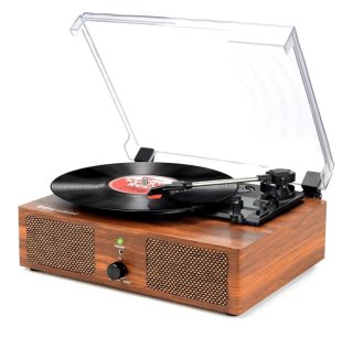 Tocadiscos Vinilo Bluetooth Marrón