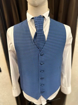 Gilet Daniele Bruno Uomo Fantasia Cerchi Blu