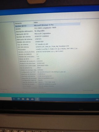 Ordenador portátil Lenovo i7 Características fotos