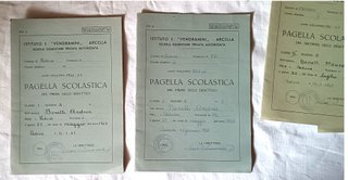 Documenti d'epoca: Libretto scolastico, Legge 1962