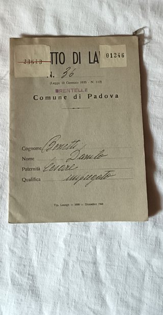 Documenti d'epoca: Libretto scolastico, Legge 1962