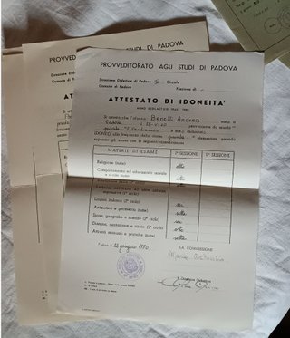 Documenti d'epoca: Libretto scolastico, Legge 1962