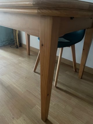 Mesa de comedor de madera pino maciza