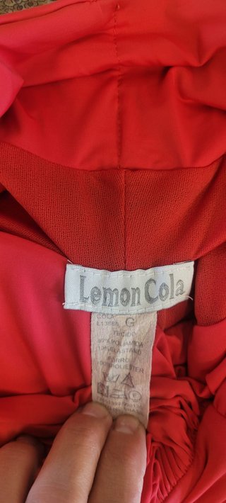 Vestido rojo Lemon Cola elegante largo L