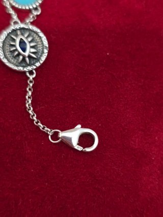 Pulsera Plata 925 Ley Ojo Turco
