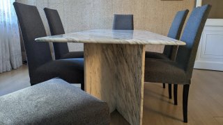 Mesa de comedor mármol blanco