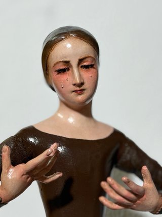 Virgen Dolorosa terracota.