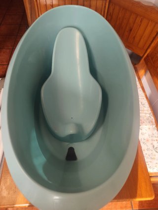 Bañera bebé Luma azul y blanca