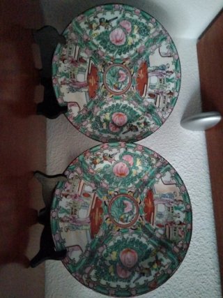Platos pintados chinos