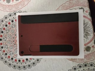 Funda Piel iPad 10.2 Burdeos/Negro