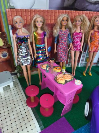 Lote Barbie: Casa, Auto e Bambole e nonna!