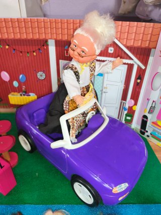Lote Barbie: Casa, Auto e Bambole e nonna!