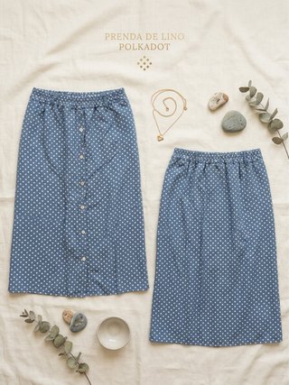 Falda Lino Polka Dot Talla Única