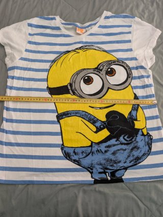 Camiseta Minions Talla L Rayas Azules