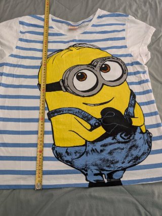 Camiseta Minions Talla L Rayas Azules