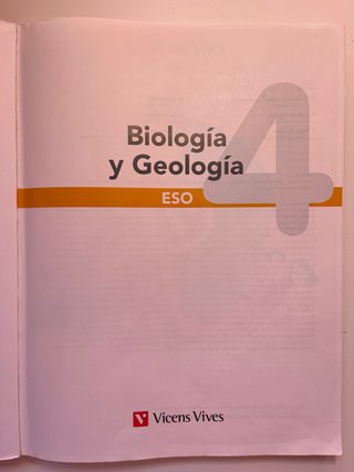 Biología y geología, 4 ESO.