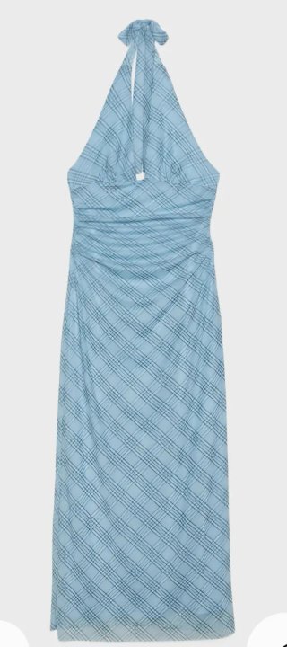 Vestido largo azul Stradivarius