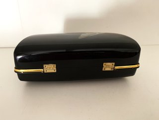 Bolso Clutch Negro Laqueado Nácar