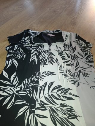 Vestido fiesta talla 44 blanco y negro