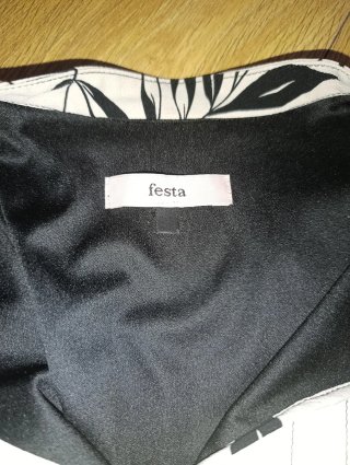 Vestido fiesta talla 44 blanco y negro