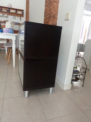 Mueble salón/dormitorio color wengué