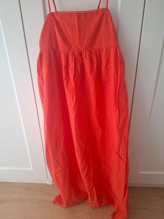 Vestido largo coral