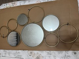 Espejo Decorativo Pared Metal Dorado