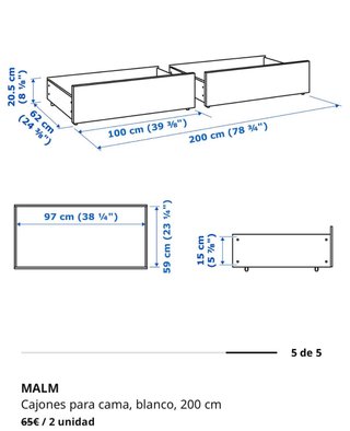 Estructura Cama Gris 140x200cm