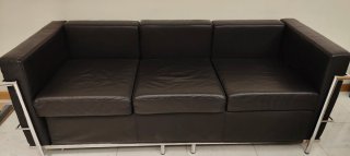 Sofá 3 plazas y sillón estilo Le Corbusier