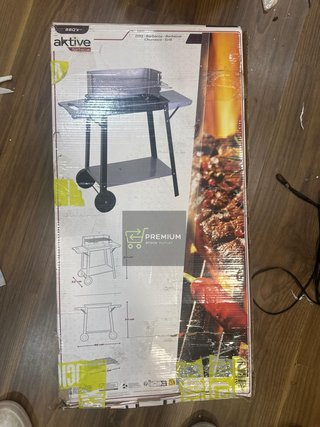 Aktive 52973 - Barbacoa carbón y leña 90x32x85 cm