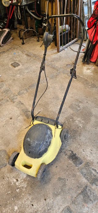 Cortacésped amarillo y negro