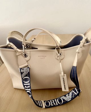 Bolso shopper Emporio Armani piel granulada