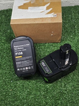 2 Baterías 8.0 Ah 18V Li-Ion Ryobi