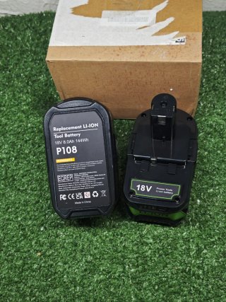 2 Baterías 8.0 Ah 18V Li-Ion Ryobi