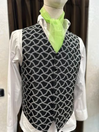 Gilet uomo con foulard organza