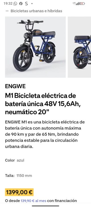 Bicicleta Eléctrica Estilo Retro
