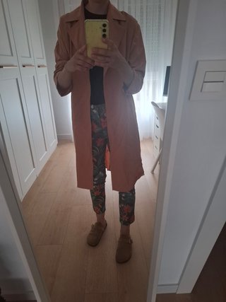 Blazer Zara fluido naranja pastel talla M
