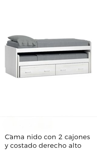 Cama nido juvenil con 2 cajones