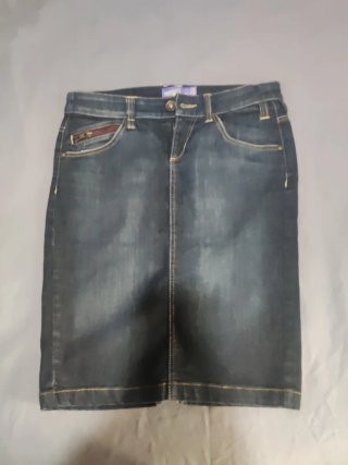 Falda vaquera Bershka azul