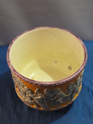 Vaso Eichwald Maiolica Art Nouveau Arancione