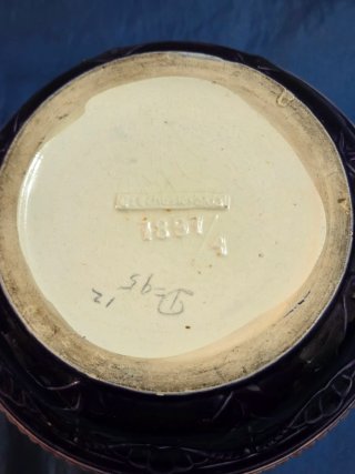 Vaso Eichwald Maiolica Art Nouveau Arancione
