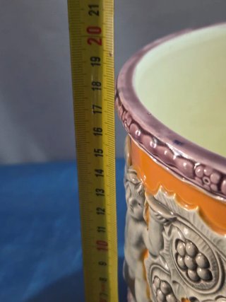 Vaso Eichwald Maiolica Art Nouveau Arancione