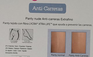 Lote 102 Pantys Cherie 5810 Anticarreras
