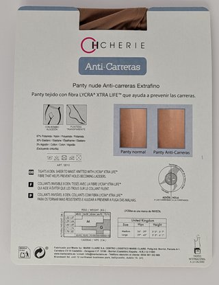 Lote 102 Pantys Cherie 5810 Anticarreras