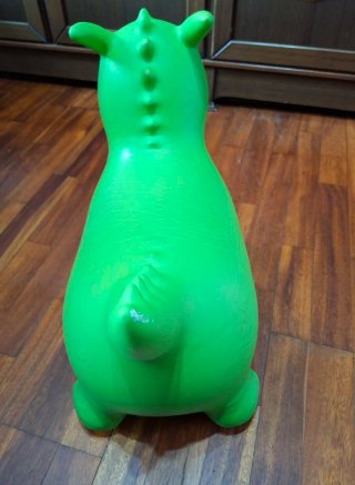 Caballo Hinchable Verde para Niños
